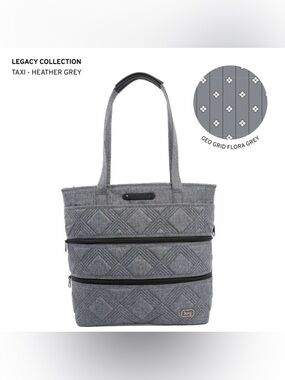 Lug Legacy Collection Taxi Tote Bag NWT Heather Grey